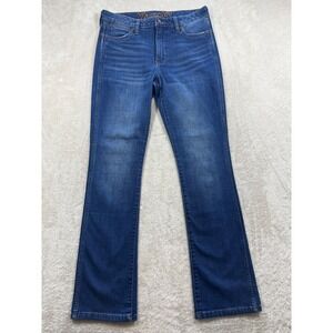Wrangler Womens Retro Stacked Boot High Rise Blue Denim Jeans 29x32 Meas: 31x31